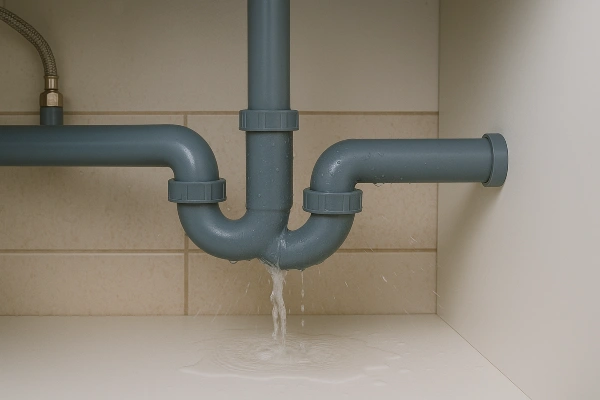 Water leaking from PVC pipes from Quality Plumber Leander in Leander, TX - Bathroom Plumbing Solutions