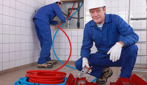 male plumber fixing a bathroom faucet from Quality Plumber Leander in Leander, TX - Emergency Plumbing Services