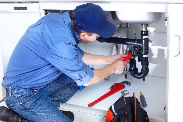 a male plumber fixing a toilet from Quality Plumber Leander in Leander, TX  Plumber near me