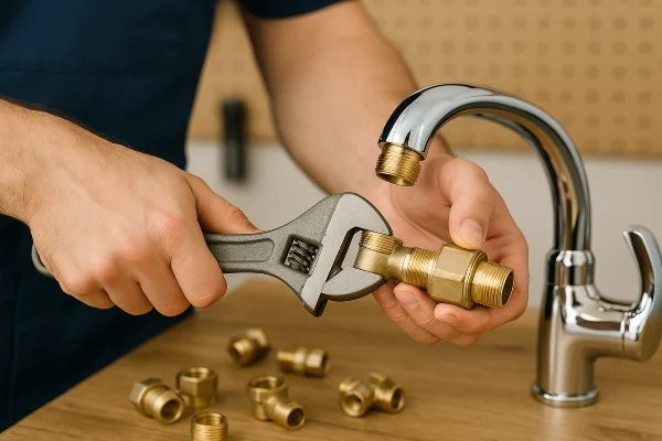 a male plumber installing a toilet from Quality Plumber Leander in Leander, TX  Plumber near me