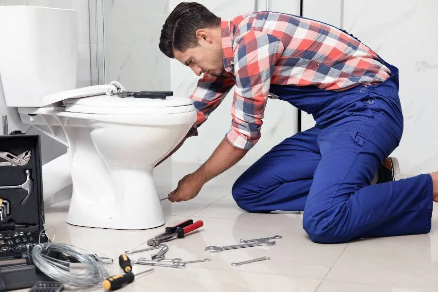 male plumber fixing a sink pipe from Quality Plumber Leander in Leander, TX - sink and garbage disposal repair replace