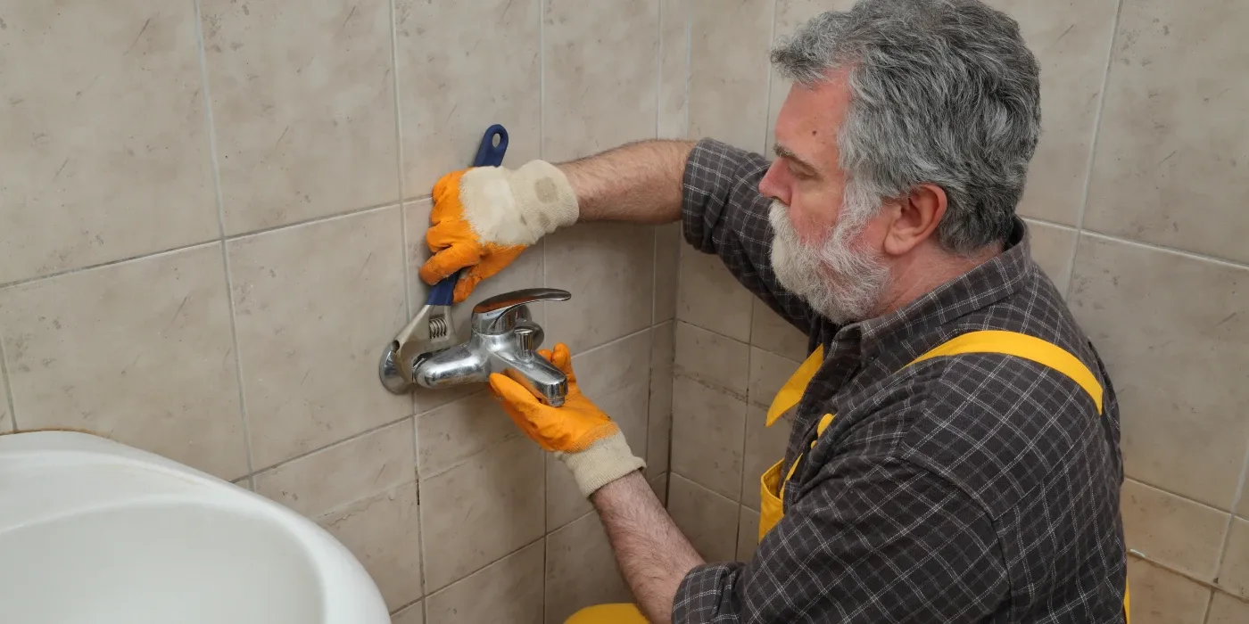 a male plumber technician smiling at the camera from Quality Plumber Leander in Leander, TX - water heaters repair replace plumber